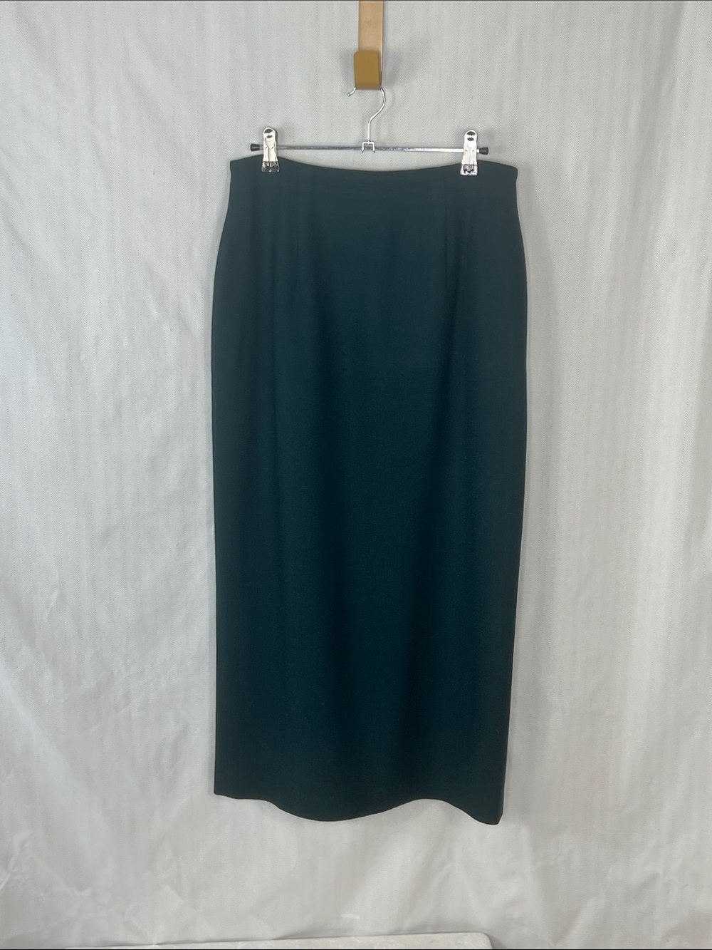 Vintage Jones New York Maxi Pencil Skirt Hunter Green Worsted Wool Lined 8👍